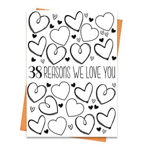 Carte d'anniversaire à imprimer pour 38 ans