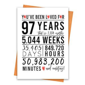 97. Geburtstagskarte, druckbare Geburtstagskarte, 97. Geburtstag Printables, Grußkarte druckbar, 97. Geburtstag, 97. Geburtstag Druck