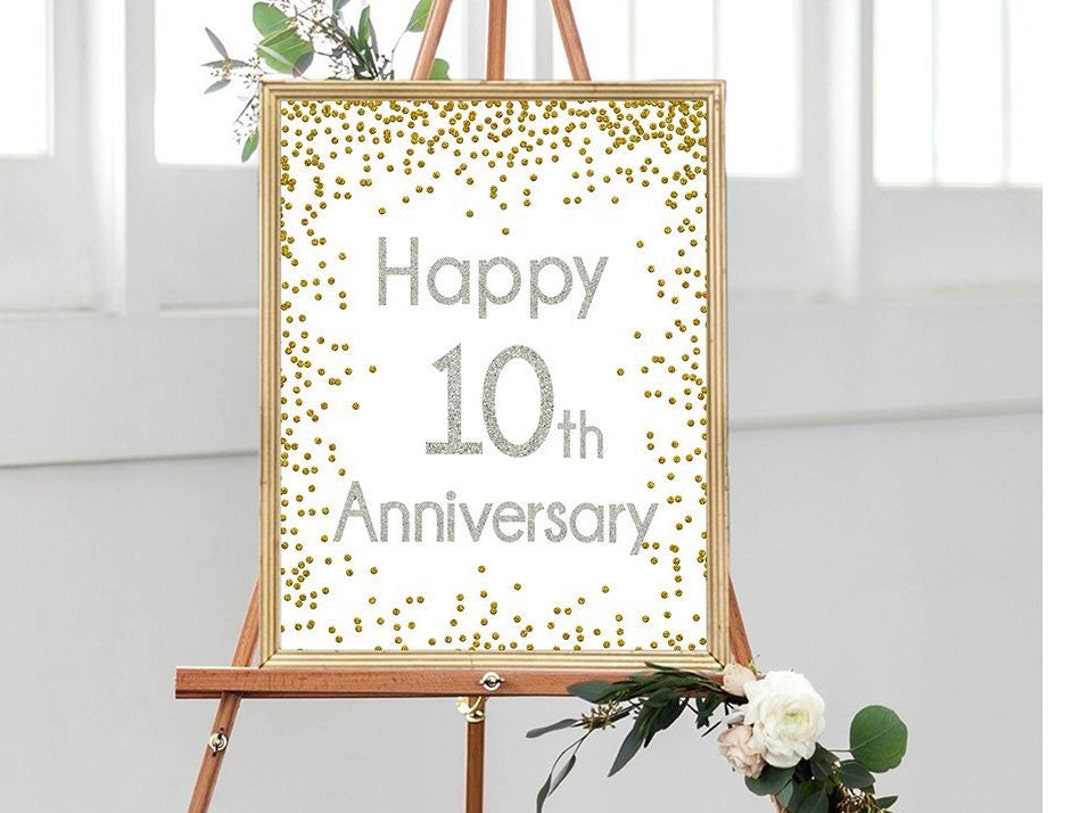 Happy 10th Anniversary, Cheers to 10 Years, 10th Wedding
