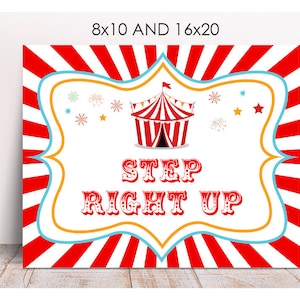 Step Right up Carnival Games Sign, Printable, Carnival Party Sign ...