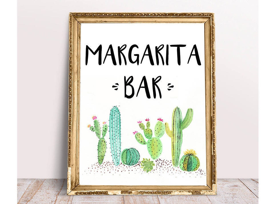 Margarita Bar, Margarita Bar sign, Fiesta Bridal Shower, fiesta baby …