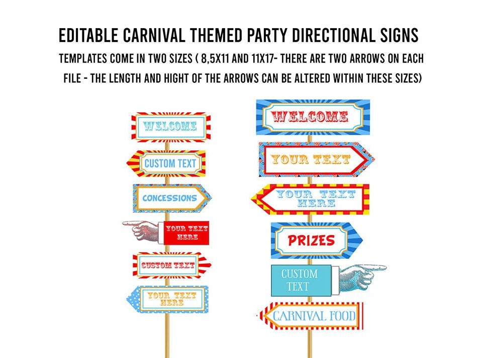 editable-carnival-signs-direction-arrows-circus-arrows-printable-carnival-party-decor-game-signs-circus-themed-birthday-printable-arrow-etsy for Free Printable Carnival Directional Signs Editable Carnival Signs Direction Arrows, Circus Arrows, Printable Carnival Party Decor, Game Signs, Circus Themed Birthday, Printable Arrow - Etsy for Free Printable Carnival Directional Signs