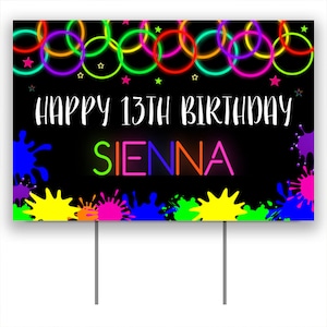 Geburtstags-Yard-Schild, Leucht-Geburtstags-Yard-Schild, Geburtstagsschild im Freien, Honk-It&#39;s My Birthday, Rasenschild, Neon-Geburtstagsschild, jedes Alter, Bruh