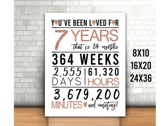 Happy 7th Birthday Banner – Roségold Glitzer, 3 M Lang, Für Mädchen-Geburtstagsdeko