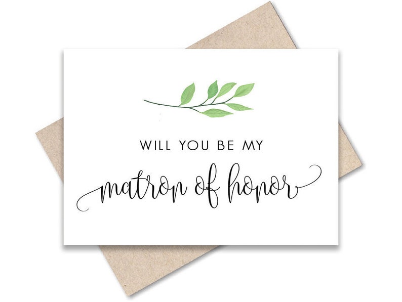 Waverly Wedding Card Will You Be My Bridesmaid Greenery Will You Be My Matron of Honor Card Printable Instant Download Greeting Card
