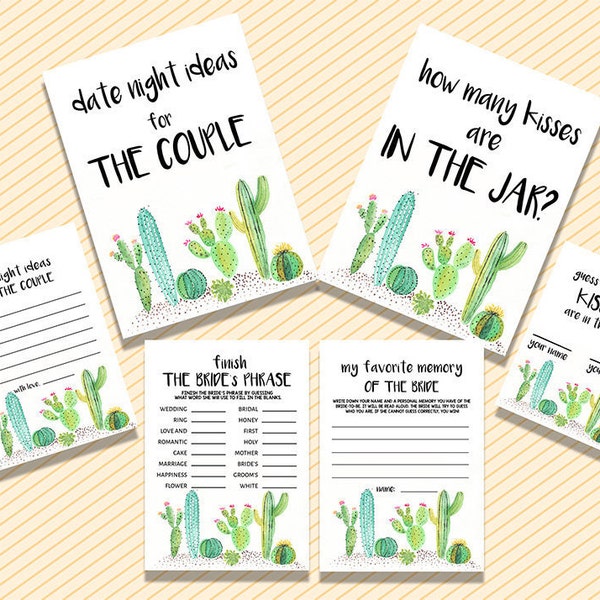 Bridal Shower Games Printable - Etsy