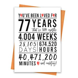 Tarjeta de cumpleaños número 77, tarjeta de cumpleaños imprimible, imprimibles de cumpleaños número 77, imprimibles de tarjetas de felicitación, cumpleaños número 77 rojo, cumpleaños del corazón 77