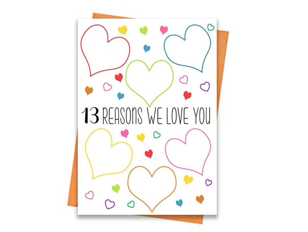 13th Birthday Card, Printable Birthday Card, 13th Birthday Printables ...