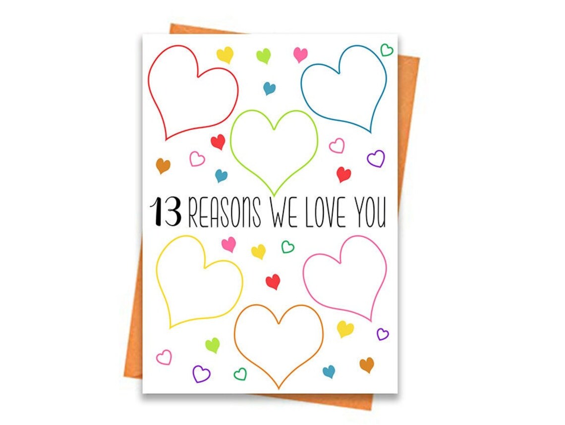 13th Birthday Card Printable Birthday Card 13th Birthday - Etsy Canada