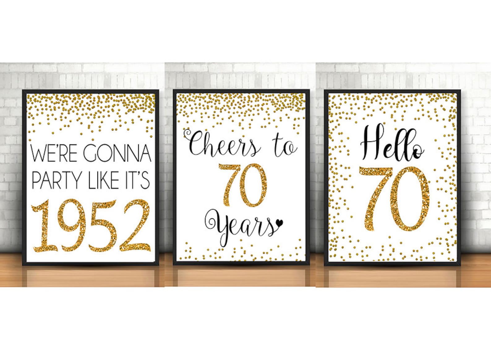 70th Birthday Decoration Printable 70th Birthday Signs - Etsy