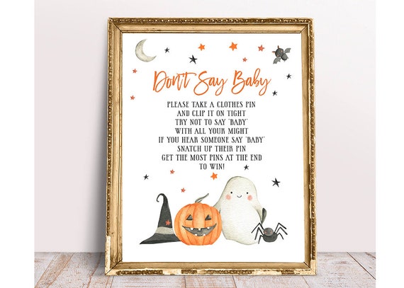 Don't Say Baby Printable Don't Say Baby Halloween - Etsy