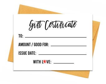 Cadeaubon, afdrukbare cadeaubon, cadeaubon, afdrukbare cadeaubonnen, DIY-cadeaubon, verjaardagscadeaubon, cadeaubon voor moeder