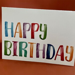 Rainbow Birthday Card, Printable Birthday Card, Colorful Birthday Card ...