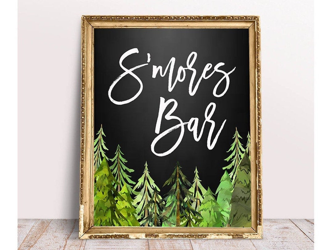 S'mores Bar Sign Printable S'mores S'mores - Etsy