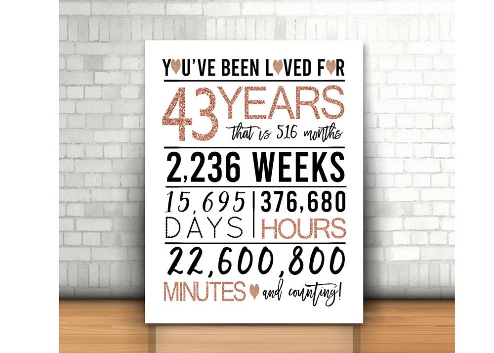 43° compleanno decorazione da donna, Happy 43rd Birthday Door Banner oro rosa, 43° compleanno tessuto cartello cartello decorazione porta 43° compleanno sfondo striscione donna festa di compleanno