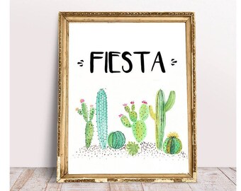 Printable Fiesta sign, birthday fiesta sign, printable wedding sign, wedding fiesta, graduation fiesta, mexican party decoration, party