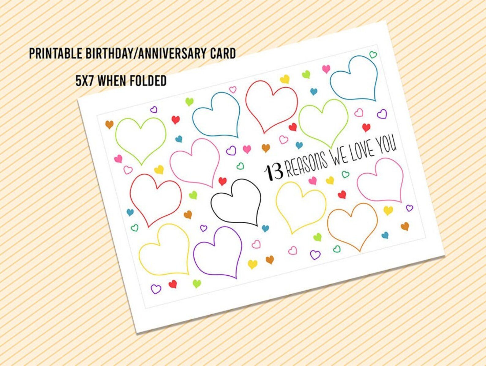 13th Birthday Card Printable Birthday Card 13th Birthday - Etsy Canada