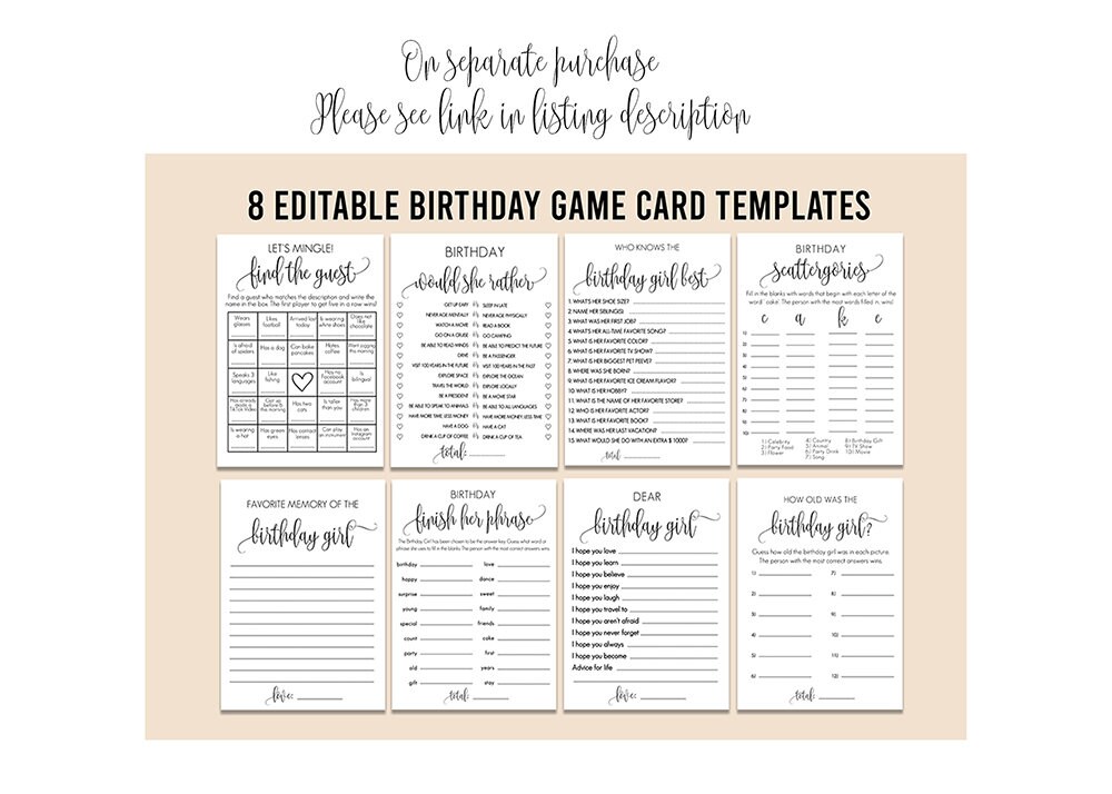 Do You Know The Birthday Girl  Printable Birthday Drink If Game –  OhHappyPrintables