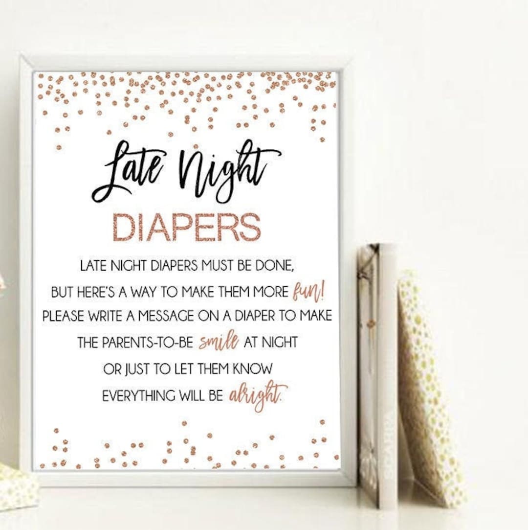 Late Night Diapers, Printable Late Night Diapers, Fiesta Baby Shower ...