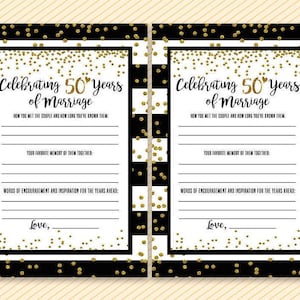 50th anniversary game, Printable anniversary party sheets - Celebrating 50th wedding anniversary - gold 50th anniversary activity - stripy