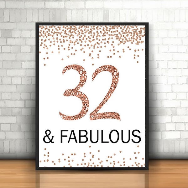 32nd Birthday - Etsy