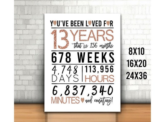13 Years Old 13th Birthday Gold Vintage T Shirt 156 Months 13 Years Old 13th Birthday Gold Vintage T Shirt 156 Months