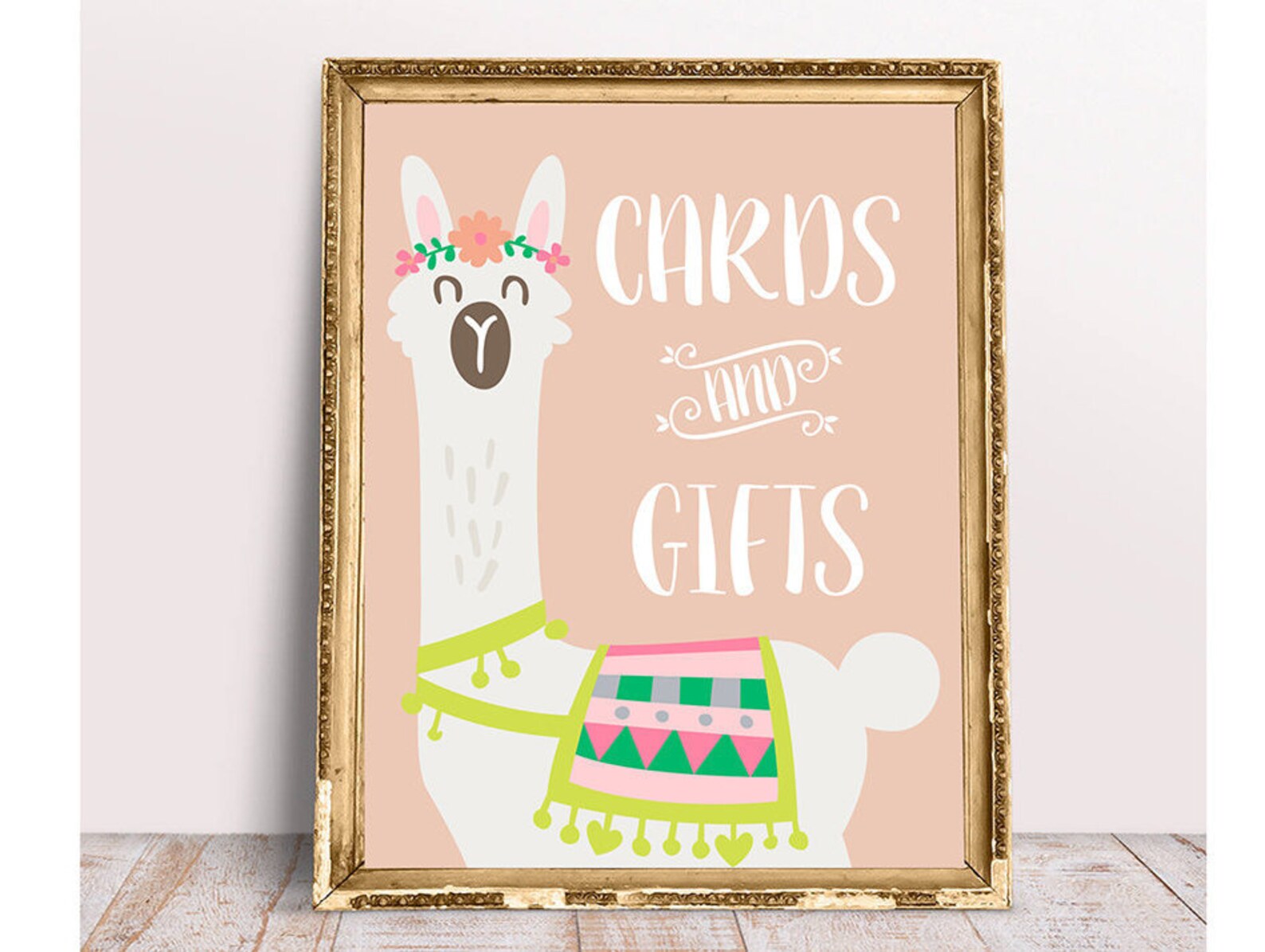 Cards and Gifts Sign Llama Cards and Gifts Alpaca Cards and Etsy