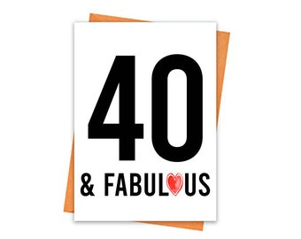 40. Geburtstagskarte, Printable Geburtstagskarte, 40. Geburtstag Printables, Grußkarte Printables, rot 40. Geburtstag, 40. Geburtstag, Datei