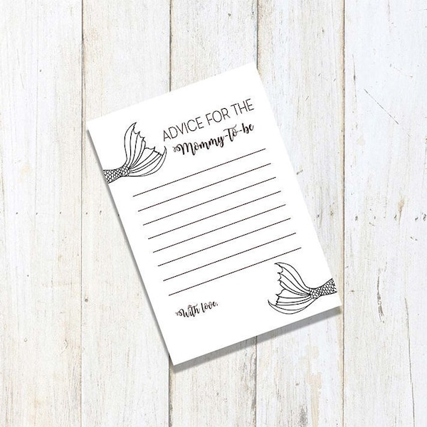 New Mom Advice Card - Etsy