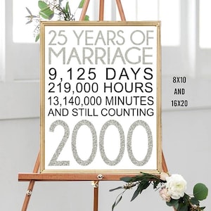 Feliz 25.º aniversario, Saludos por los 25 años, 25.º aniversario de bodas, Decoración de fiesta de aniversario con confeti plateado, Regalo de aniversario, 2000