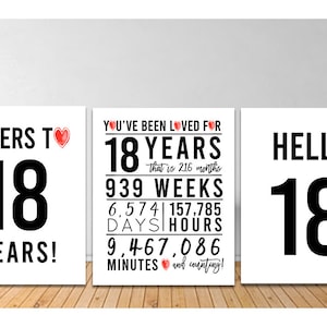 18th Birthday Decoration, Printable, 18th Birthday Signs Bundle, Cheers to 18 Years, Hello 18 Decoration, 18th Birthday Party, 18th bday
