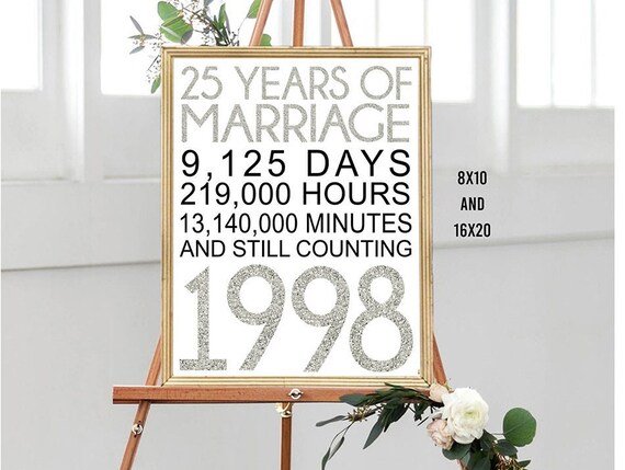 25th wedding on sale anniversary decor