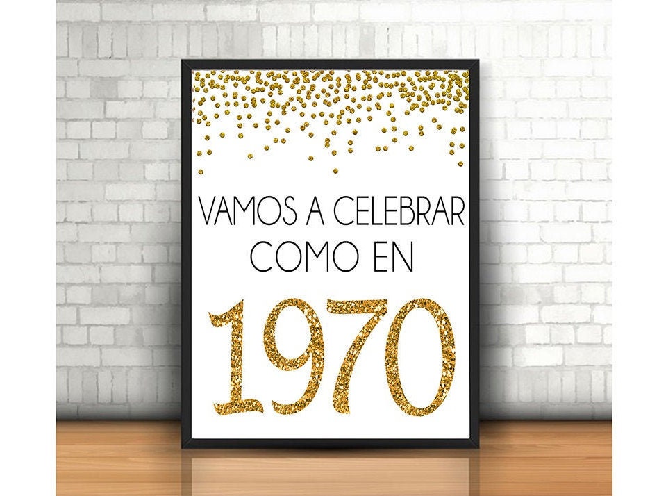 Spanish 50th Birthday Cheers to 50 Years Happy 50th | Etsy