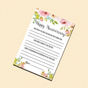 Folhas de festa de aniversário para impressão - Cartões de jogo de aniversário de casamento - Jogo de aniversário - Cartões de jogo de aniversário floral, Cartões de atividades florais