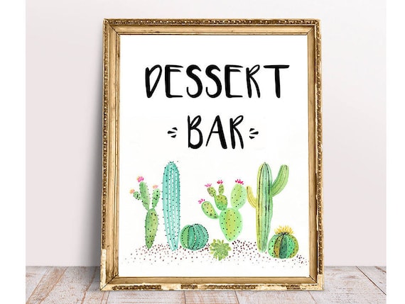 Fiesta Party Dessert Bar sign, 8x10, 5x7, Printable fiesta sign, Birthday Fiesta Sign, Wedding fiesta sign, sweets bar sign, printable sign