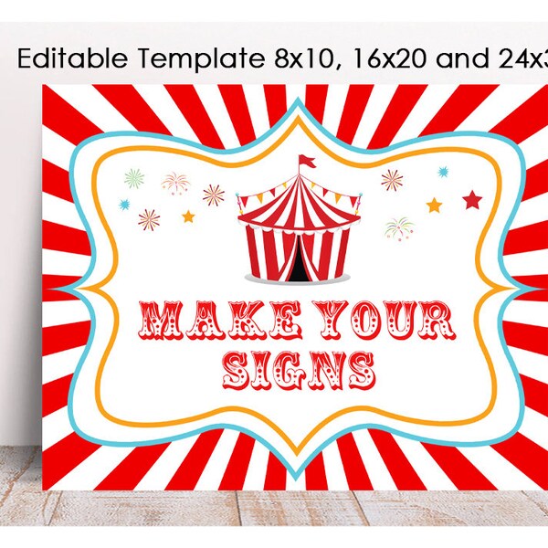 Carnival Signs - Etsy