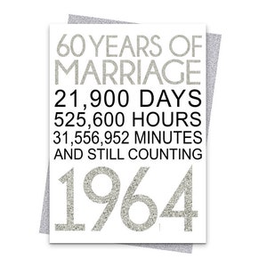 シルバー 60 周年結婚記念日カード、印刷可能な記念日カード、60 周年記念の印刷物、グリーティング カードの印刷物、シルバー 60 周年ギフト