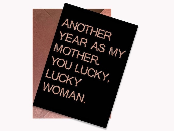 Mother's Day printable card for mom - funny card for mom, printable Mothers Day card for mum, rose gold mother card, unique Mothers Day card