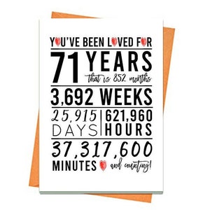 71e verjaardagskaart, afdrukbare verjaardagskaart, 71e verjaardag printables, wenskaart printables, rode 71e verjaardag, 71e hartverjaardag, bestand