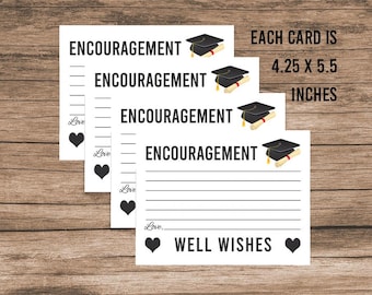 Tarjetas de ánimo y buenos deseos para la graduación, consejos y deseos para el graduado (imprimibles), decoración de mesa para la graduación, regalo de birrete de graduación