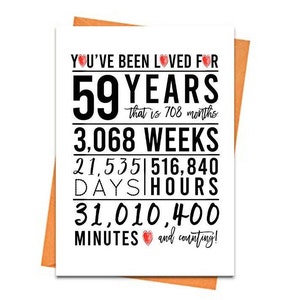 59e verjaardagskaart, afdrukbare verjaardagskaart, 59e verjaardag printables, wenskaart printables, rode 59e verjaardag, 59e hartverjaardag