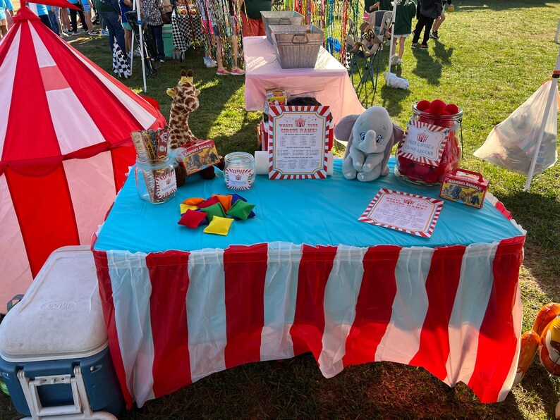 Nom de cirque - enseigne de tente de carnaval imprimable - décoration de fête de cirque - fichier téléchargeable instantanément - instantané - cadeau d'anniversaire image 5