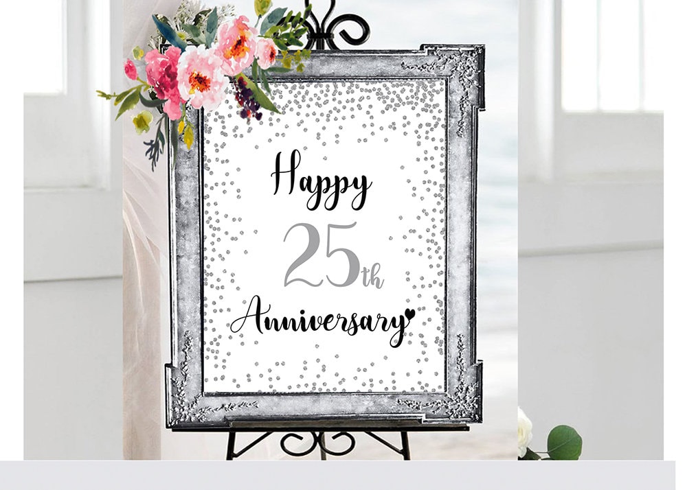 Happy 25th Anniversary, Cheers to 25 Years,25th Wedding