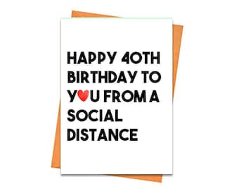 Lustige Geburtstagskarte, druckbare Geburtstagskarte, aktuelle Grußkarte, für Freund, alles Gute zum Geburtstag von einer sozialen Distanzkarte druckbare