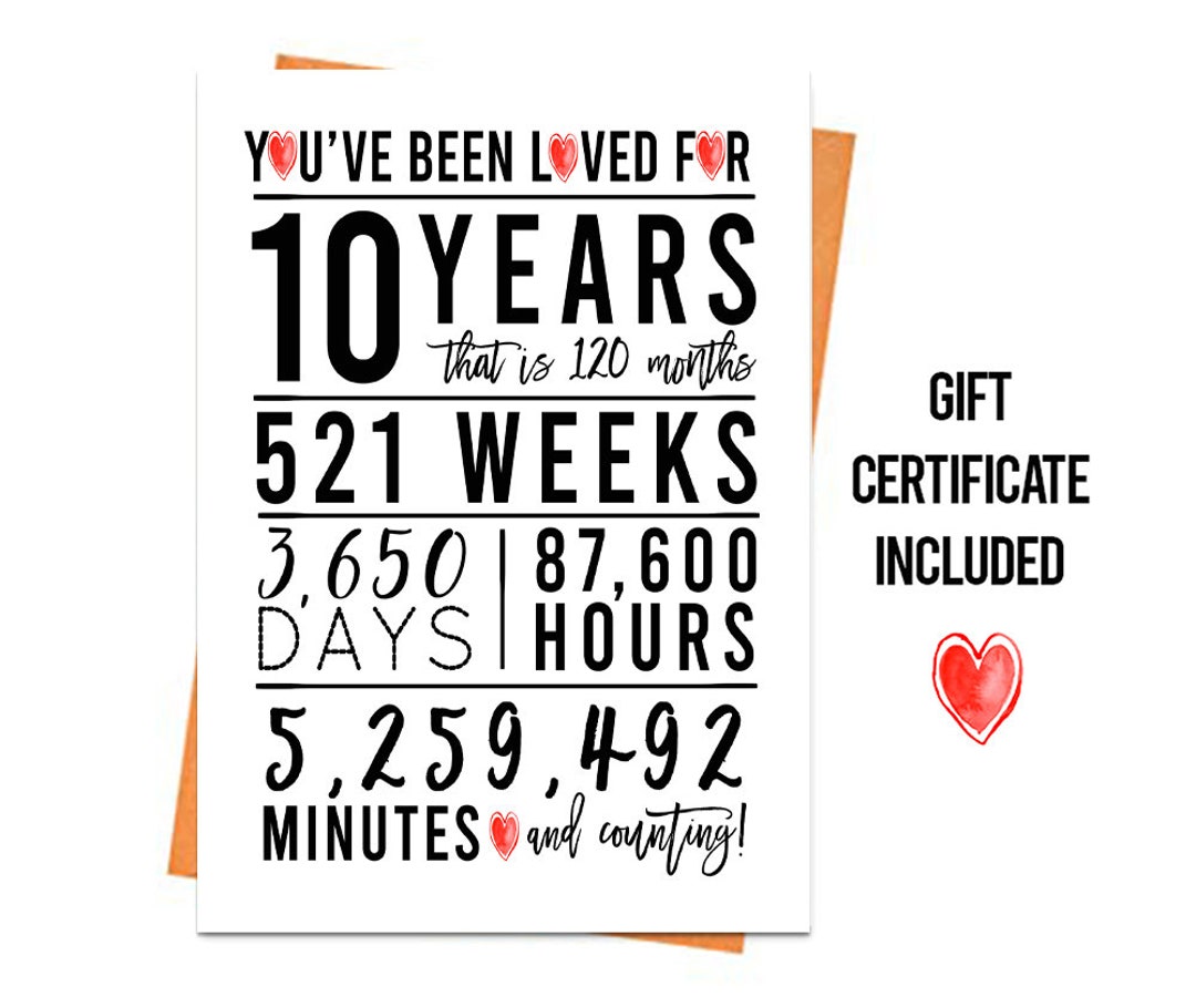 10th Birthday Card, Printable Birthday Card, 10th Birthday Printables ...