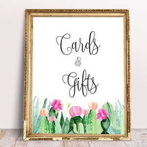 Kaarten en geschenken bord, sappige kaarten en geschenken, cactuskaarten en geschenken, afdrukbare kaarten en geschenkbord, doucheborden, kaarten downloadbord