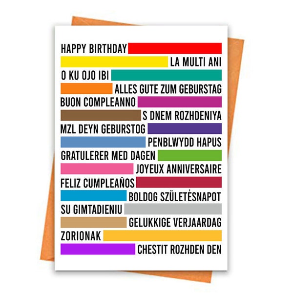 Printable Birthday Card, Printable Birthday Card, Birthday Printables, Greeting card printables, rainbow birthday card, colorful birthday