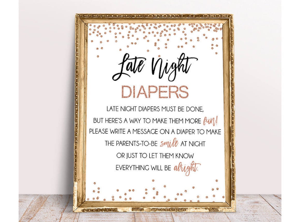 Late Night Diapers Printable Late Night Diapers Fiesta Baby - Etsy