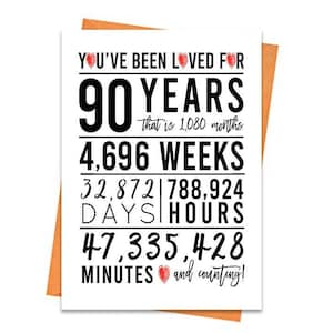 90e verjaardagskaart, afdrukbare verjaardagskaart, 90e verjaardag printables, wenskaart afdrukbaar, rode 90e verjaardag, 90e hart verjaardag print