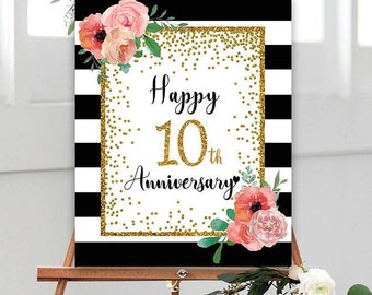 Happy 10th Anniversary, Cheers to 10 Years, 10th Wedding